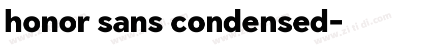 honor sans condensed字体转换